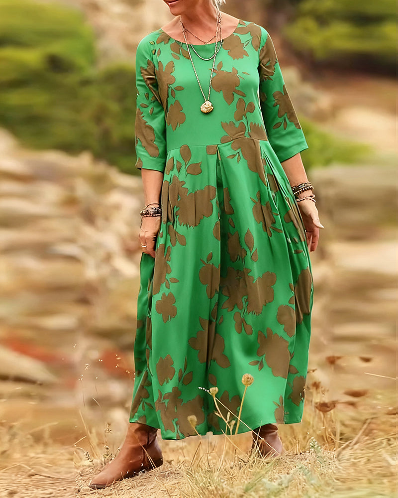 Faye™ | Women’s Dress with Retro Print