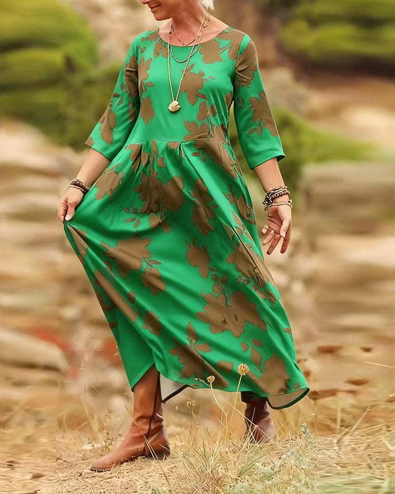 Faye™ | Women’s Dress with Retro Print