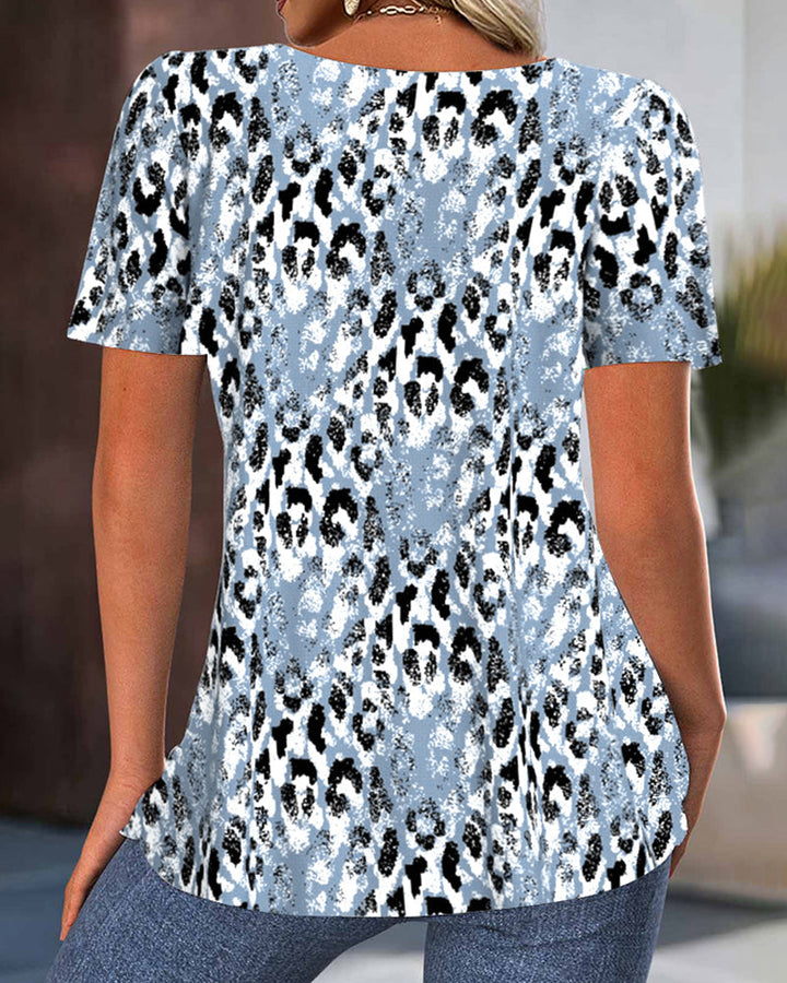 Vivi™ | Women’s Printed Round Neck Short Sleeve T-Shirt