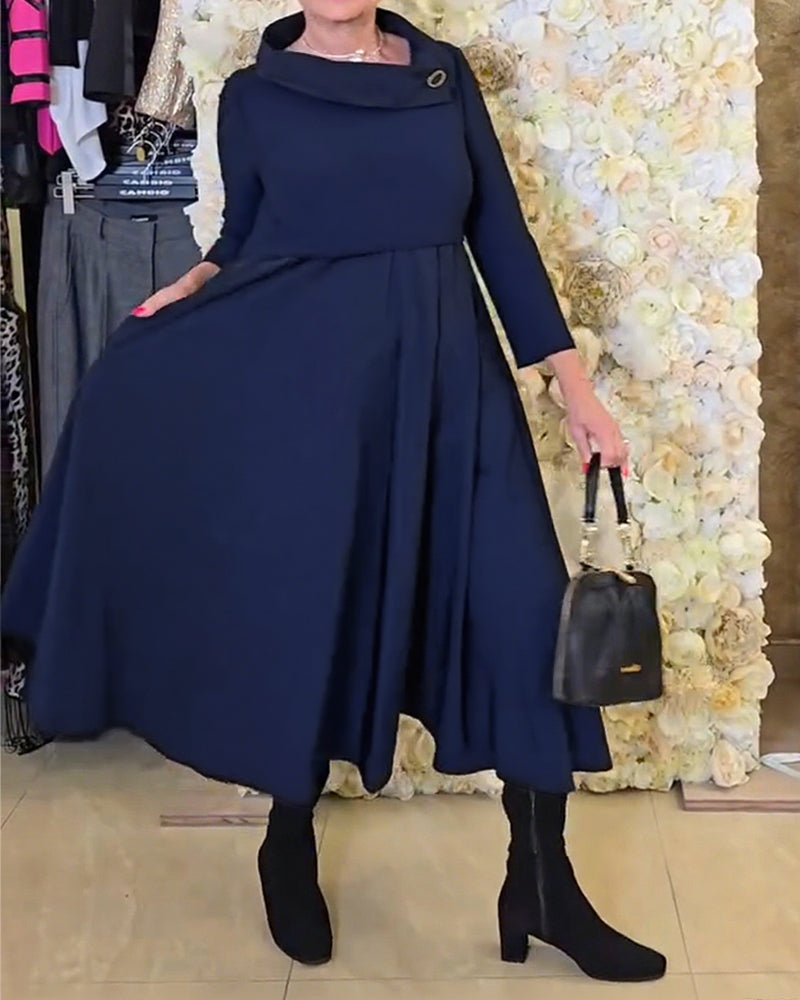 Nola™ | Women’s Bold Solid Color A-Line Street Dress