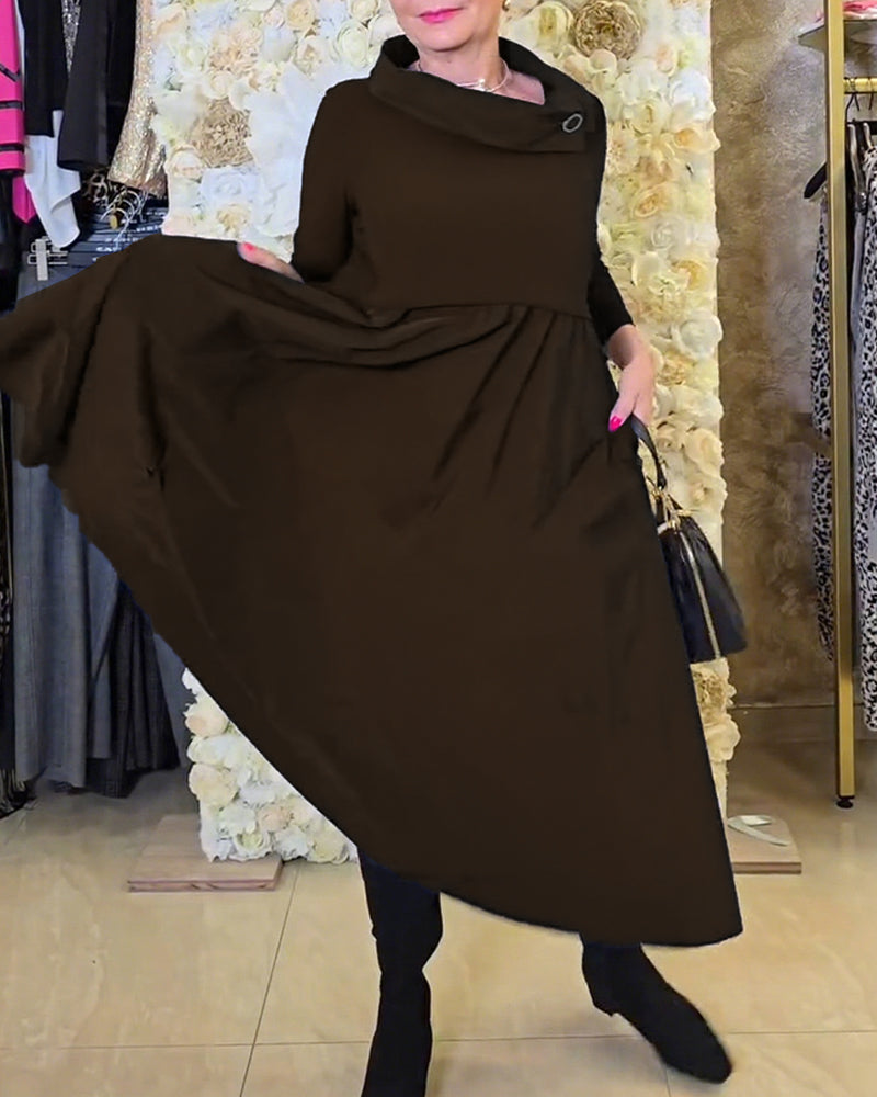 Nola™ | Women’s Bold Solid Color A-Line Street Dress