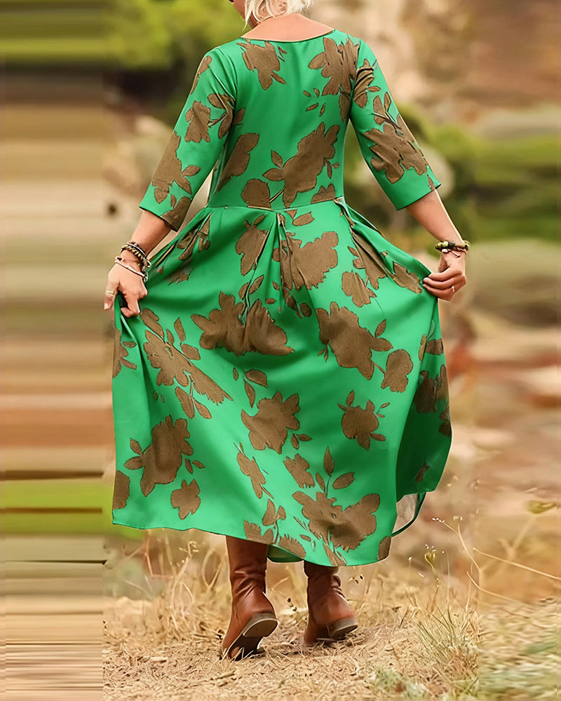 Faye™ | Women’s Dress with Retro Print