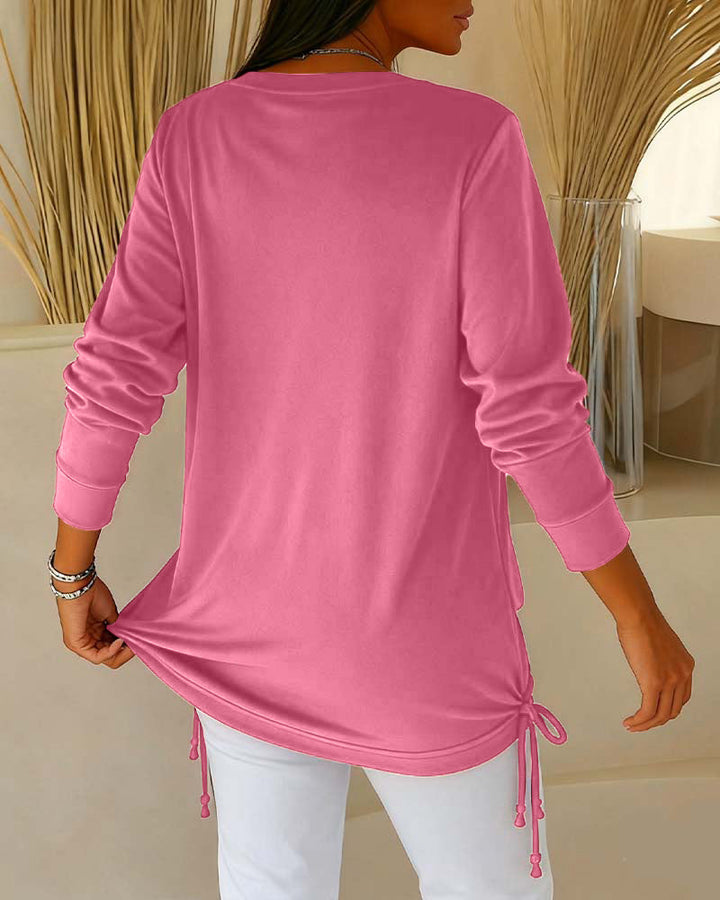 Dina™ | Women’s Contrast Sequin Top with Faux Two-Piece Look