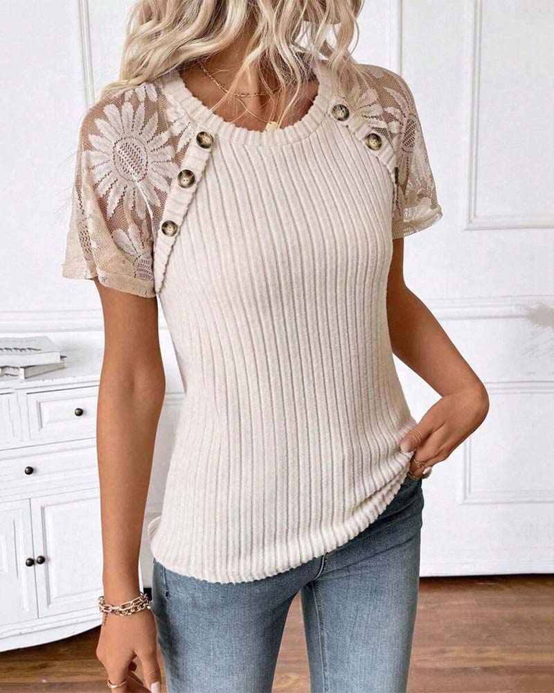 Ina™ | Women’s Solid Color Raglan Sleeve Crew Neck T-Shirt